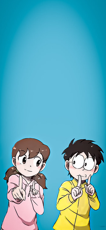 Nobita and suzuka, eye, head HD phone wallpaper