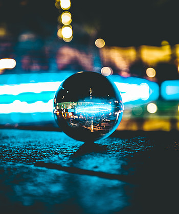 Reflection, Macro, Shine, Light, Glass, Ball, Bokeh, Boquet, Mirror, Mirrored HD phone wallpaper