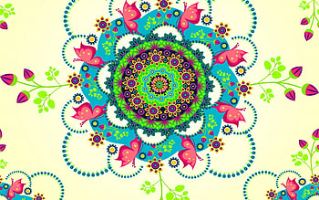 Mandala Flowers for PC Full HD wallpaper