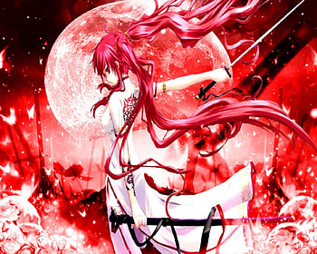 Anime girl, girl, anime, Sword, dress HD wallpaper