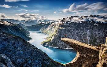 Norwegian fjords , Scenic wonders, Nature's artwork, background HD wallpaper