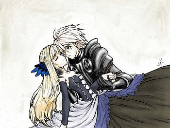 Oswald and sleeping Gwendolyn, oswald, blue, gwendolyn, black HD wallpaper