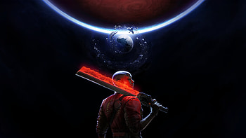 Intergalactic: The Heretic Prophet —, Video Game, Space Marine, Sword, Planet HD wallpaper