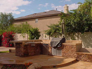 Outdoor BBQ, outdoor, bbq kitchen, architecture, stone, houses HD wallpaper