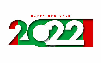Happy New Year 2022 Maldives, white background, Maldives 2022, Maldives 2022 New Year, 2022 concepts, Maldives, Flag of Maldives HD wallpaper