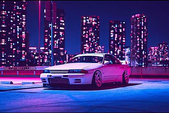 Nissan Skyline R32 Retrowave , nissan-skyline, nissan, cars, retrowave, synthwave, neon, graphy, outrun HD wallpaper