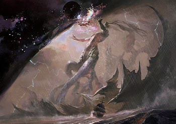 Star of the abyss, star, abyss, fantasy, art, cosmos, luminos, yang heng, dark HD wallpaper