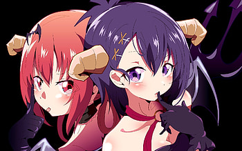 Gabriel DropOut, Kurumizawa McDowell, Satanichia Tsukinose April, Vignette HD wallpaper