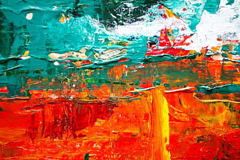 A lively abstract painting with bold strokes and vivid colors to enhance any space. HD wallpaper