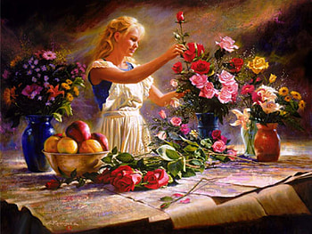 my gardener, women, flowers, plants, gardener HD wallpaper