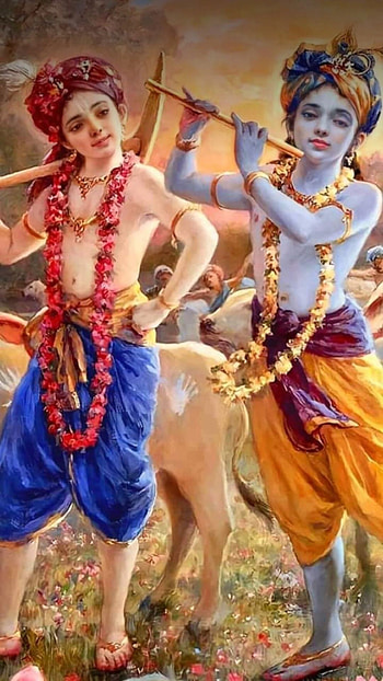Balaram & Krishna ideas in 2022. krishna, krishna art, lord krishna , Krishna Balaram HD phone wallpaper