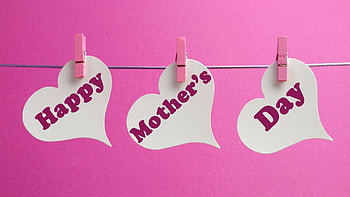 Happy Mother's Day!, pink, white, day, rope, mother, card, heart HD wallpaper