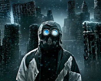 Neon Eye Mask Guy , artist, neon, mask HD wallpaper