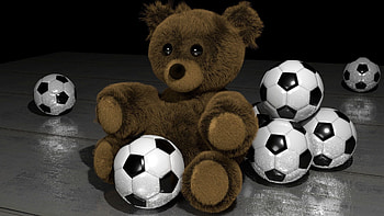 Toys, Teddy Bear, Miscellanea, Miscellaneous, Football Balls, Footballs HD wallpaper