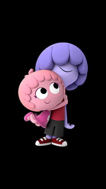 Cartoon, finger, head HD phone wallpaper