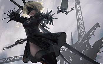2b Nier Automata , nier-automata, 2017-games, games, artwork, artist, digital-art, deviantart HD wallpaper