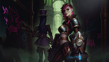 Vi and Caitlyn, VI (League Of Legends), video game, League Of Legends HD wallpaper