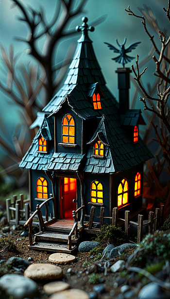 Spooky Charm: Haunted House , haunted house, spooky HD phone wallpaper