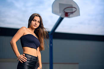 Girl In Basketball Court , girls, model HD wallpaper