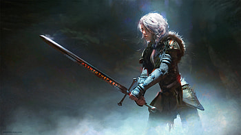 The Trail By Warrior Girl, warrior, sword, fantasy-girls, girls, deviantart HD wallpaper