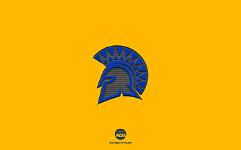 San Jose State Spartans, yellow background, American football team, San Jose State Spartans emblem, NCAA, California, USA, American football, San Jose State Spartans logo HD wallpaper