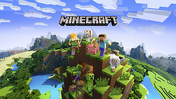Logo, Minecraft HD wallpaper