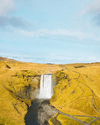 Landscape, waterfalls of Iceland HD phone wallpaper