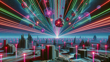 Radiant Laser Ultra, laser, futuristic, neon, Abstract, landscape HD wallpaper