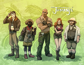 Jumanji Welcome To The Jungle Artwork, jumanji-welcome-to-the-jungle, 2017-movies, movies, artist, artwork, deviantart HD wallpaper