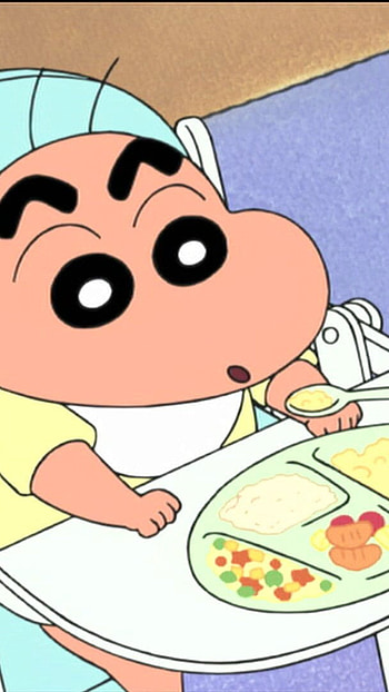Shinchan, baby, eating food HD phone wallpaper