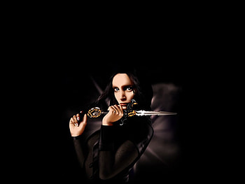 Fantasy, dark, blade, female HD wallpaper