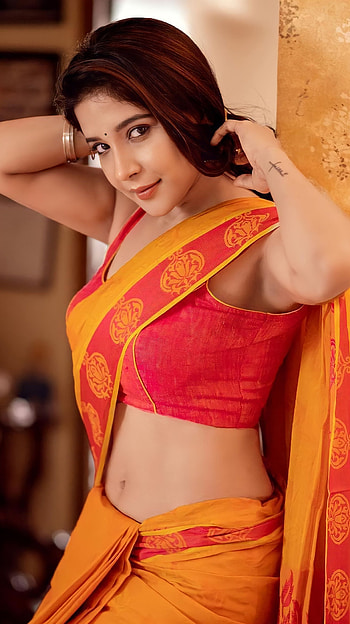 Sakshi agrawal, saree beauty HD phone wallpaper