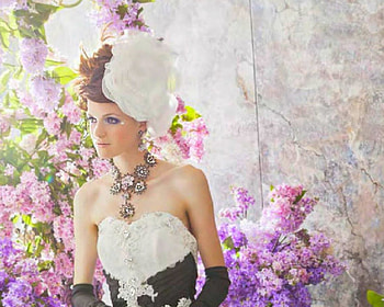 Beauty, fashion, model, flowers, woman HD wallpaper