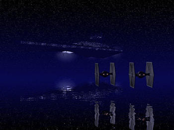 Empire Reflection, movies, sci-fi, star wars HD wallpaper