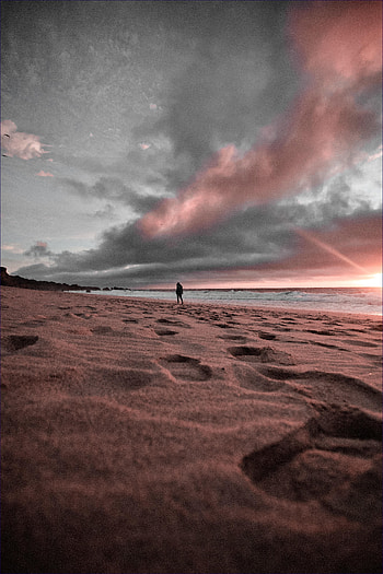 Nature, Sky, Beach, Loneliness, Lonely, Alone HD phone wallpaper