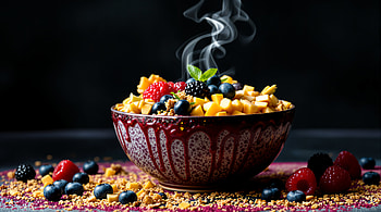 Acai Bowl — Berry Bliss, acai bowl, granola, berry HD wallpaper