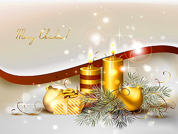 Christmas candles, golden, decoration, holiday, yellow, christmas, candles, new year HD wallpaper