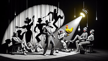 Hilarious Clown Performance Art | Comedy, comedy, clown, performance, shadow, theater HD wallpaper