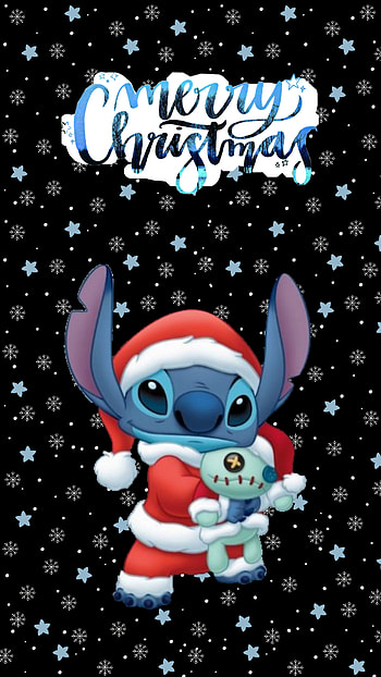Christmas Stitch, disney, snow, 2021, cute HD phone wallpaper