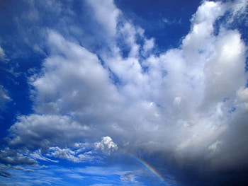Nature, Sky, Clouds, Rainbow, Utah, National Park HD wallpaper