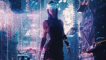 The Cyber City Girl , cyberpunk, scifi, artist, artwork, digital-art HD wallpaper