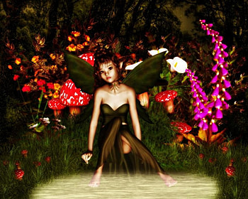 Fairy, flowers, abstract, fantasy HD wallpaper