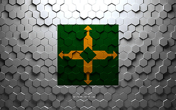 Flag of Brasilia, honeycomb art, Brasilia hexagons flag, Brasilia, 3d hexagons art, Brasilia flag HD wallpaper