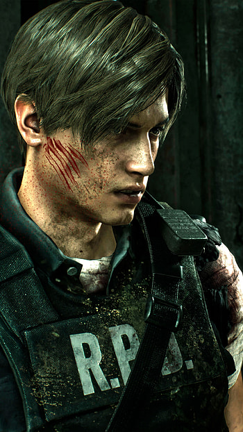 Leon Kennedy, Resident Evil 2, Vivid backgrounds, Gaming HD phone wallpaper