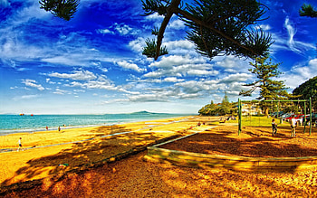 People, Nature, Beach, Sand, Bright, Relaxation, Rest, Swing HD wallpaper