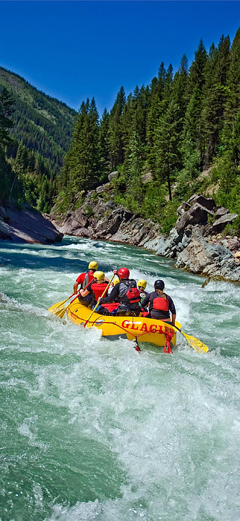 Glacier National Park, Rafting HD phone wallpaper