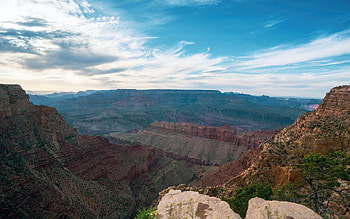 Grand Canyon - Arizona, sky, hills, rocks, clouds, mountains, usa HD wallpaper