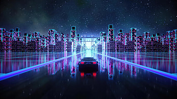Synthetic Speed Synthwave Road Adventure Begins, synthwave, artist, artwork, digital-art HD wallpaper