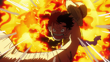 One Piece : Monkey D. Luffy — Fiery Charge, Anime, One Piece, Monkey D. Luffy HD wallpaper