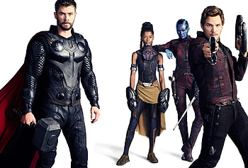 Avengers Infinity War Thor Star Lord Nebula, avengers-infinity-war, thor, star-lord, nebula, 2018-movies, movies HD wallpaper